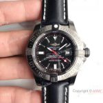 Swiss Grade Fake Breitling Avenger II Seawolf Black Leather Watch Limited Edition